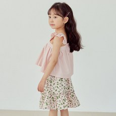 BON BON macaron 女童Kinli荷葉邊短裙