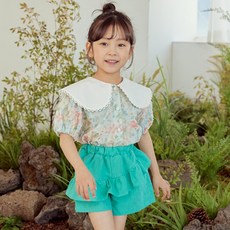 BON BON macaron 女童鬱金香襯衫