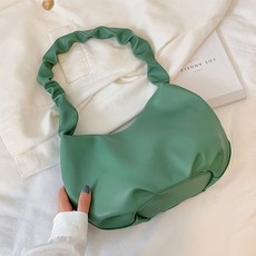 SORIDAL 女款素色褶皺背帶單肩包