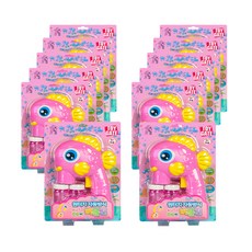 TOY GATE LED 一鍵式自動系統眼睛泡泡槍 12p, 粉色的