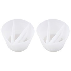 Belrian水彩畫顏色分類筆洗水桶 3格 2個, 白色的