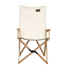 감성 캠핑 우드 릴렉스 체어, 1개, 아이보리