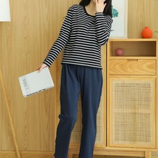 에이홉 스트라이프 긴팔 임산부 티셔츠