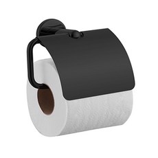 KOHLER Cumin 黑色浴室配件豪華蓋紙巾架 97901T-BL, 1個, 啞光黑