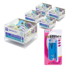 WHASHIN PC卡環Rich Pack大5入 + 單孔打孔機Q泡殼包裝 隨機出貨套組, 1套