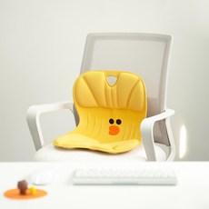 커블체어 에이블루 브라운 앤 프렌즈 에디션 자세교정의자, 샐리(노란색)