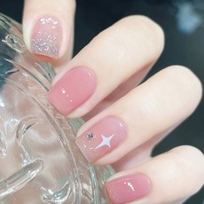 soonZAM 美麗多彩美甲片, 15 閃亮粉紅(FQ-016), 1個