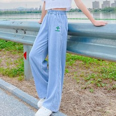 橘子多蒙 女童綠色十字架長褲