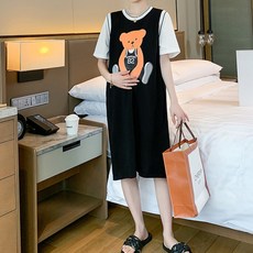 곰탱이 농구 티셔츠 임산부 원피스