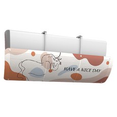 쌍떼 고정식 에어컨 바람막이 물받이, 1개, 브라운 황소자리