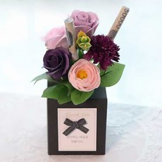 NOBLY 黑色方形金錢插牌中心擺飾, 1個, 紫色