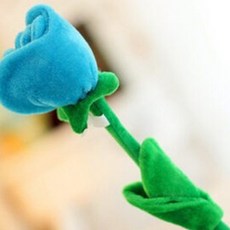 Haesol 花卉擺飾 裝飾 室內裝飾 娃娃玫瑰 60cm, 1個, 天藍色