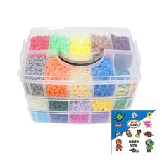 ATTO BLOCK Diform 29色奈米積木 8mm 10000p + 1：1圖案集 + 鑰匙圈 4p 組, 隨機出貨(鑰匙圈), 1個