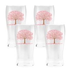 YOU HOUSE 櫻花圖案玻璃杯, 2組