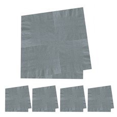 PARTYSHOW 彩色餐巾紙 20入, 5個, 銀色