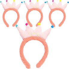 PARTYSHOW 皇冠髮箍, 4入, 橘色