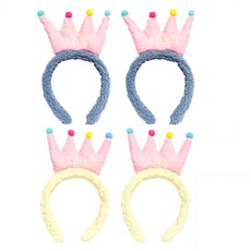 PARTYSHOW 皇冠髮箍 2款 2件組, 1組, 藍色+黃色(隨機出貨)