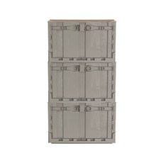 折疊收納箱 63L, 棕褐色, 3個