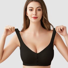 孕婦款簡約風格鈕扣前扣無鋼圈內衣