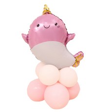 獨角鯨氣球柱套組, 5套, 粉紅色