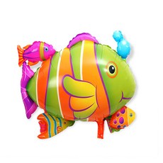 熱帶魚水滴鋁箔氣球, 5個, 綠色