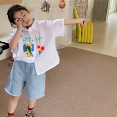 女童 CC 印花夏季襯衫 CCV33BSH165