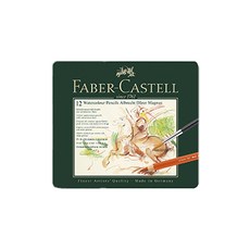 FABER-CASTELL 輝柏 錫盒裝水彩色鉛筆, 1組, 12色