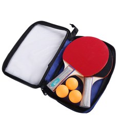 桌球拍 2入+桌球 3入+收納袋, HD-2