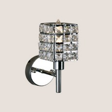 LIGHTING SPACE 水晶方形壁燈, 銀