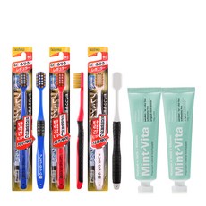 EBiSU 惠百施 優質護理G牙刷 隨機出貨 3入+Original薄荷維他牙膏 120g 2入組, 1組