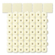 OHOO2 PVC Oyster 浴室墊, 大理石檸檬黃, 1包