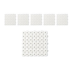 OHOO2 PVC Oyster 浴室墊, 大理石白, 1包