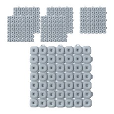 OHOO2 PVC Oyster 浴室墊, 基本灰色, 1包