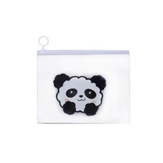 民生好物 可愛文具用拉鍊袋 黑色, 1入, 1個