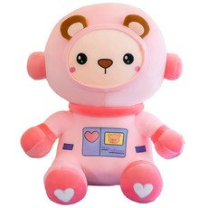 해솔 슈프림 곰 캐릭터 대형 바디필로우 모찌 안고자는 수면 애착 인형, 핑크, 1개