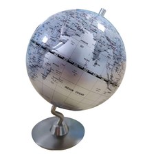 地圖網 Marvel In Home 高級室內裝飾鋼製底座地球儀, 銀色