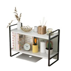 ONTHEGOOD 木製小型書架 2層 30cm, 白色