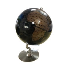 地圖網大理石inhome高級室內裝飾鋼製底座地球儀, 金黑色