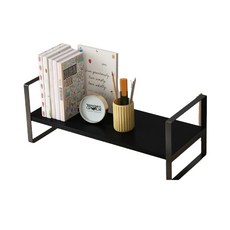 온더굿 우드 소형 책꽂이 1단 50cm, 블랙