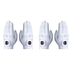 SEVEN HILLS 合成皮矽膠高爾夫手套, 白色
