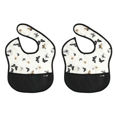 플리에 배색 방수 이유식 턱받이, 28아이보리나비, 1개