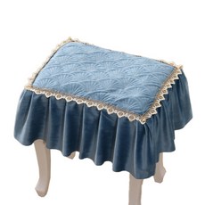 물결물결 피아노 의자 커버 25 x 35 cm, 블루, 1개