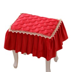 물결물결 피아노 의자 커버 25 x 35 cm, 레드, 1개