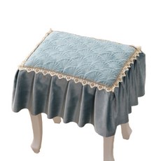 波浪鋼琴椅套 35 x 45 cm, 藍灰色