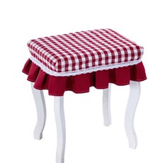 格紋格紋鋼琴椅套 40 x 60 cm, 紅色