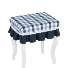 체크체크 피아노 의자 커버 42 x 32 cm, 블루네이비, 1개
