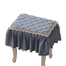 물결물결 피아노 의자 커버 35 x 45 cm, 그레이, 1개