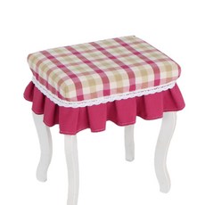 格紋鋼琴椅套 50 x 60 cm, 粉米色, 1個