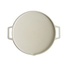 露營用IH感應雙耳不沾烤盤 薄荷綠+玻璃鍋蓋+木柄握把 隨機出貨, 1套, 直徑30cm