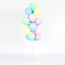 PARTYSHOW 氣球支架裝飾 160cm + 支架 19p + 霧面粉彩氣球 20p 套組, 1套, 隨機出貨(氣球)